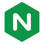 a green hexagon with a white letter n